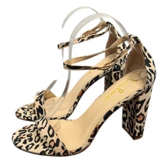 NIB Lulu's Taylor Leopard Print Heels Sz 7.5 - Picture 4 of 8